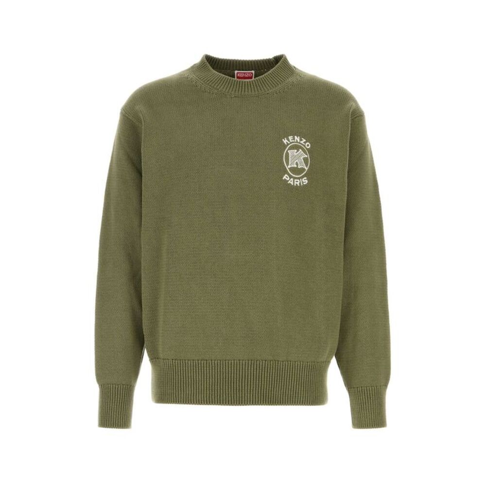 Kenzo Men Olive Green Cotton Sweater